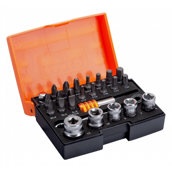 Bahco 2058/S26 ¼" Socket and Bit Set of 26 Piece |TopTools.in
