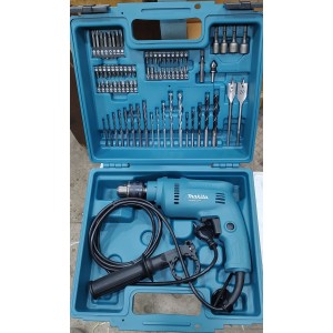 Makita M0801B Hammer Drill With 73 Pcs Kit Accessories | TopTools.in