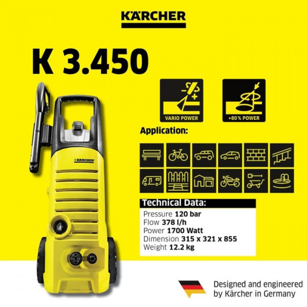 High Pressure Washer K3.450,Karcher | 120 Bar | TopTools.in