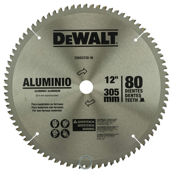 Dewalt DW03230-IN Aluminum Saw Blade 12 Inch x 80T | TopTools.in